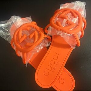 Vibrant Orange Logo Slides